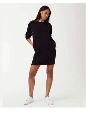 SPANX AIRSENTIALS TRAVEL LIGHTWEIGHT BLACK CREWNECK DRESS LARGE